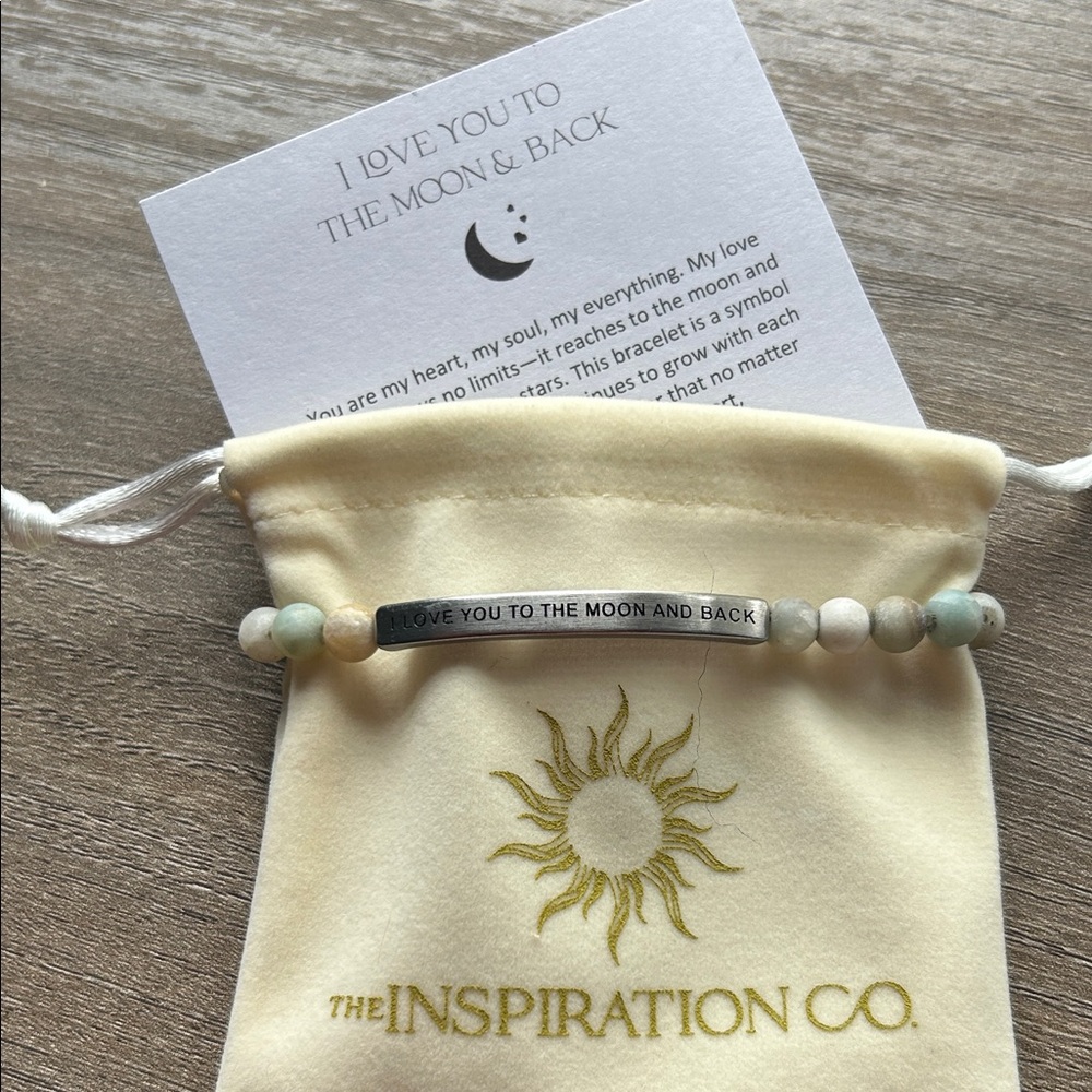 Inspiration Co. Beaded Bracelet with Engraved Bar